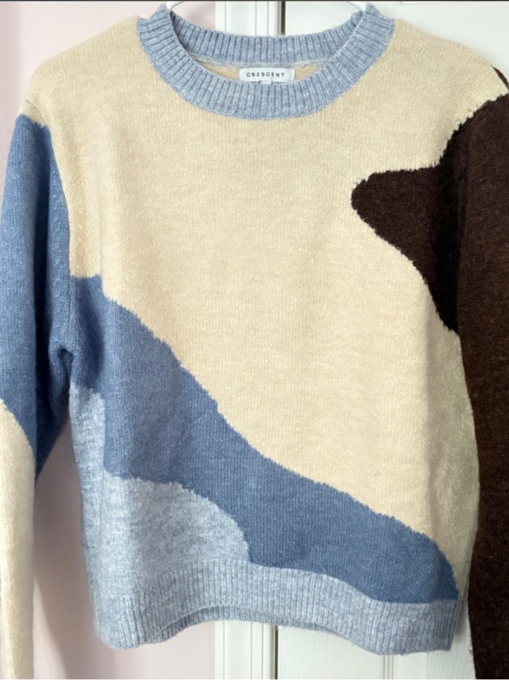 Grey Bandit blue and brown crewneck sweater